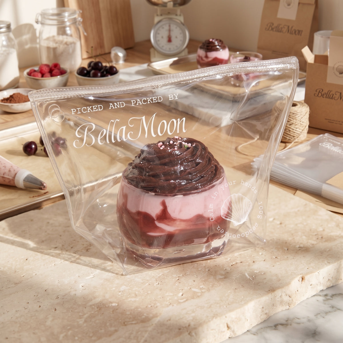 Jelly Cup Range: ChocoBerry Ice-cream Cup TABA Squishy