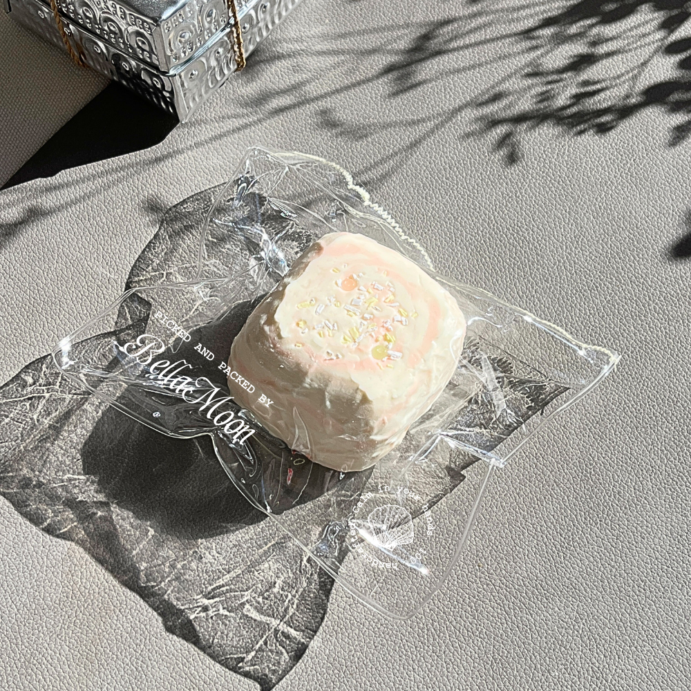 Peach Blossom Milk Curd Squishy stress relief toy with pastel pink colour, slow-rising texture, perfect for anxiety relief in Australia
