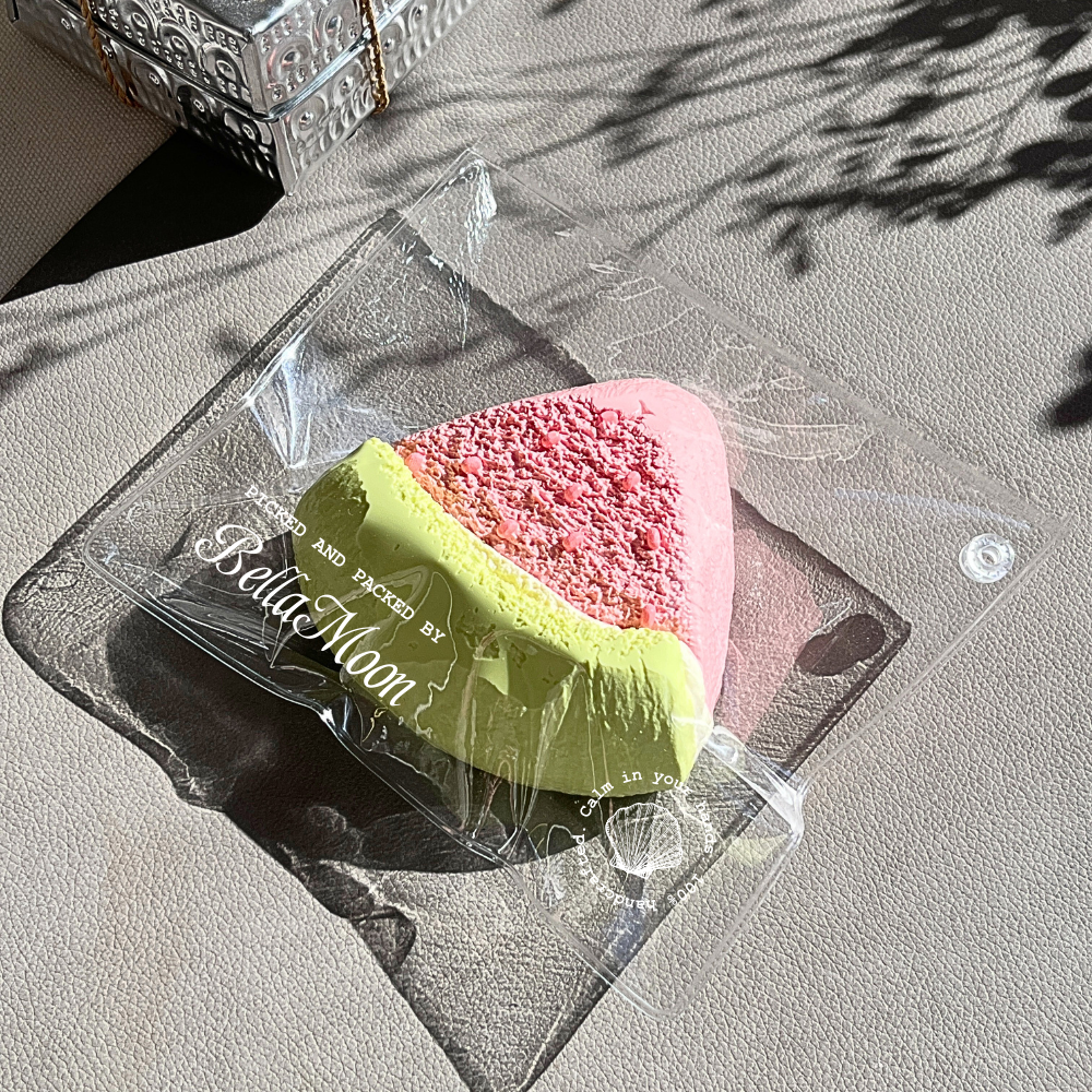 Red watermelon ice cream slow rising squishy with Greek yoghurt texture for refreshing summer stress relief Australia