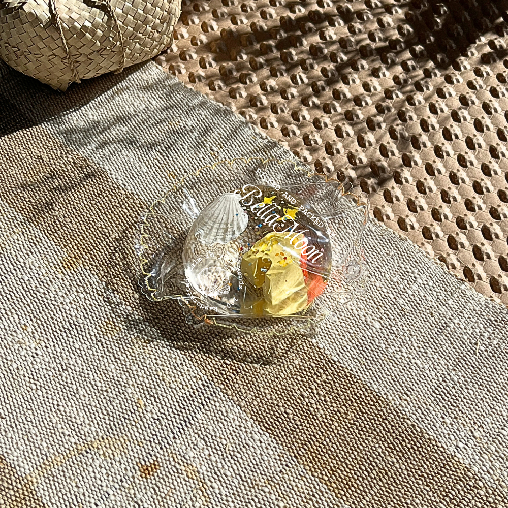 Colorful beach house noctilucent glow in the dark TABA squishy with gel texture, handmade slow rising stress relief squishy Sydney Australia