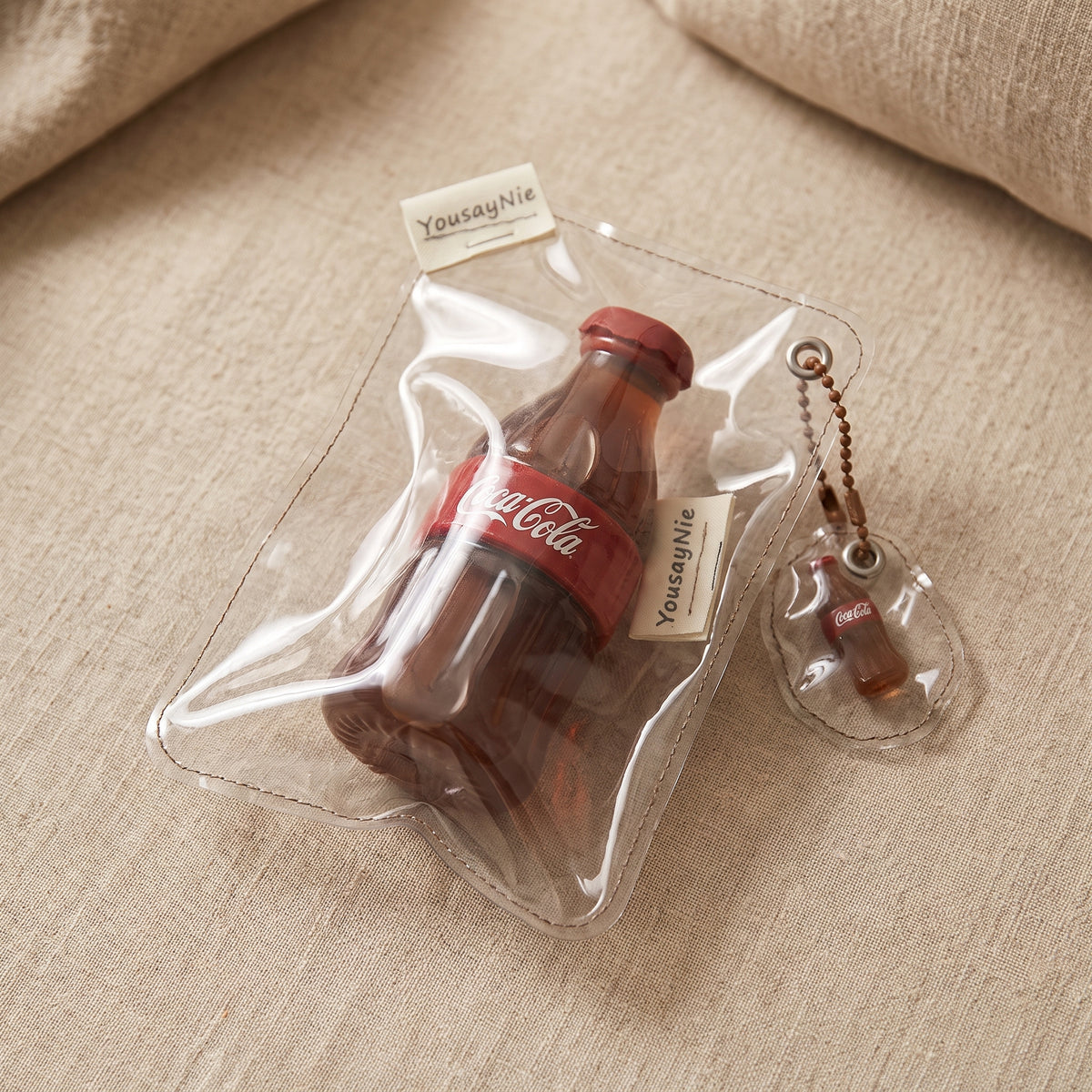 Coca Cola TABA squishy with gel texture and glossy bubbly finish, handmade moderate rising stress relief squishy Australia Sydney