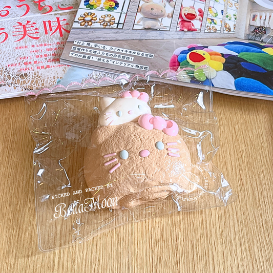 Hello Kitty dreamy stack TABA squishy with dry yoghurt texture and layered pastel design, handmade slow rising stress relief squishy Australia Sydney
