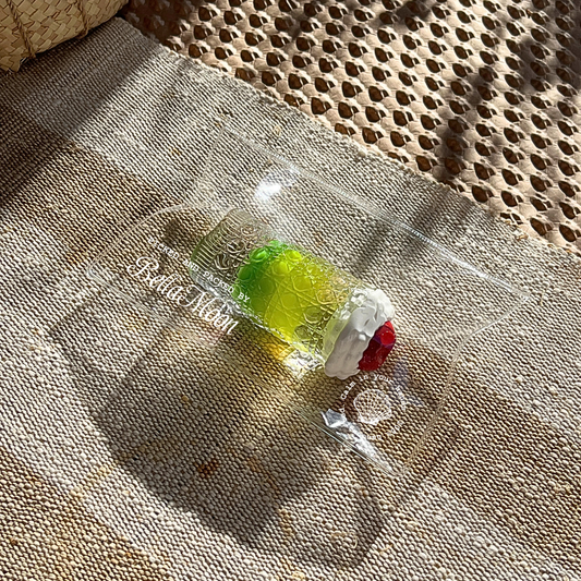 Green Midori sour cocktail drink TABA squishy with gel texture, handmade slow rising stress relief squishy Australia Sydney