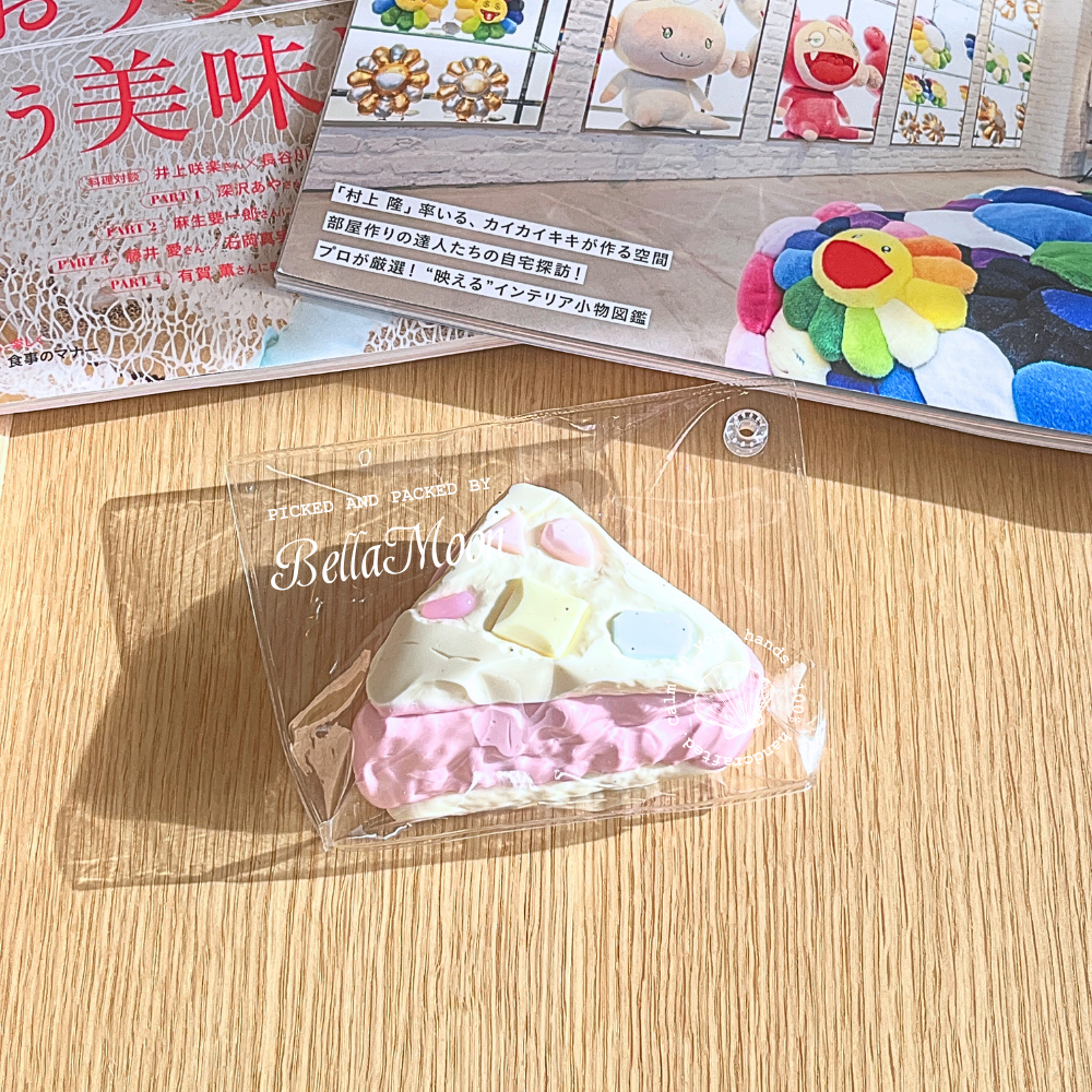 Miniature jewel-topped sandwich TABA squishy with cream texture, handmade slow rising stress relief squishy Australia Sydney