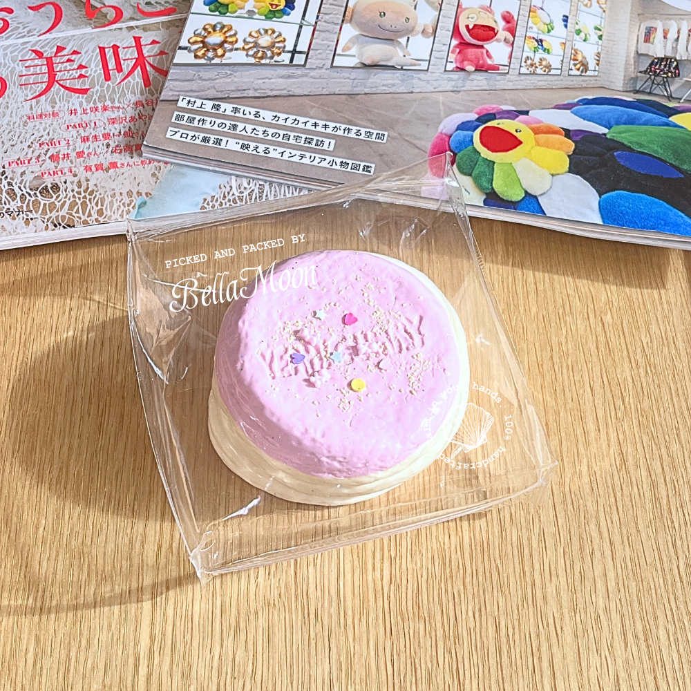 Pink velvet pancake stack TABA squishy with cream texture, handmade slow rising stress relief squishy Australia Sydney