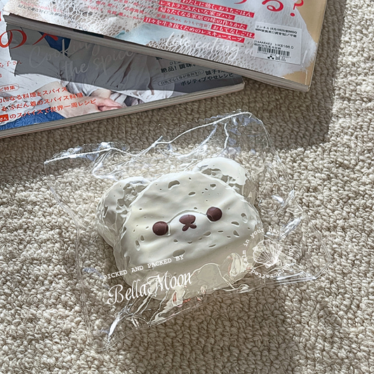 Rilakkuma pudding plush TABA squishy with cream texture, handmade fast rising stress relief squishy Australia Sydney