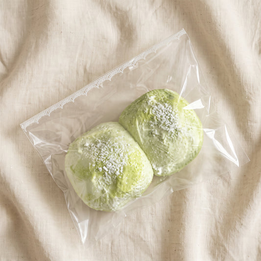 Rock melon double milk nuggets TABA squishy with dough texture and twin joined shape, handmade extra slow rising stress relief squishy Australia Sydney