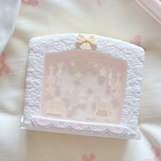 Angelic Toast squishy with cloud design in soft pink, dual-texture heavenly stress relief toy