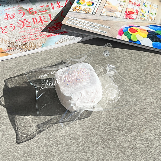 Crystal Lake Milk Curd Squishy in pure white with Greek yoghurt texture, meditation-inspired Australian stress relief toy for mindfulness
