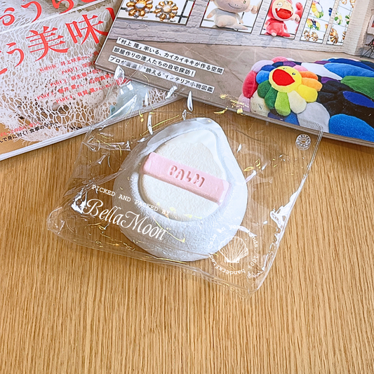 Grey makeup cushion puff slow rising squishy with ultra-plush cream texture for beauty fans and tactile relaxation Australia
