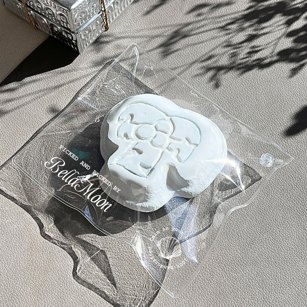 Grey misty palm tree extra slow rising squishy with creamy texture for tropical island-inspired sensory relaxation Australia