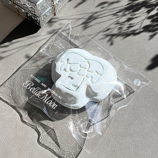 Grey misty palm tree extra slow rising squishy with creamy texture for tropical island-inspired sensory relaxation Australia