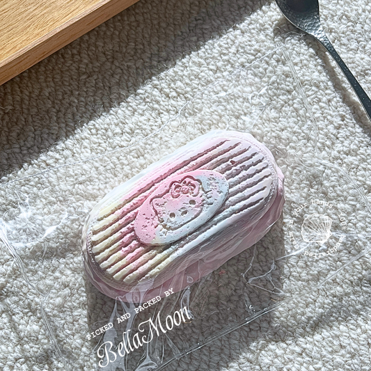 Hello Kitty Wafer Puff squishy with soft butter texture, kawaii biscuit stress relief toy