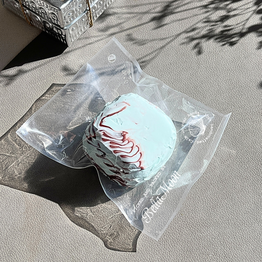 Minty Mocha Milk Curd Squishy with blue tones and Greek yoghurt texture, coffee-inspired stress relief toy Australia